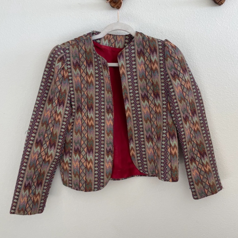 Vintage Southwestern tapestry blazer